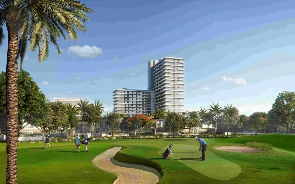 Developer's render of Golf Suites - Dubai Hills